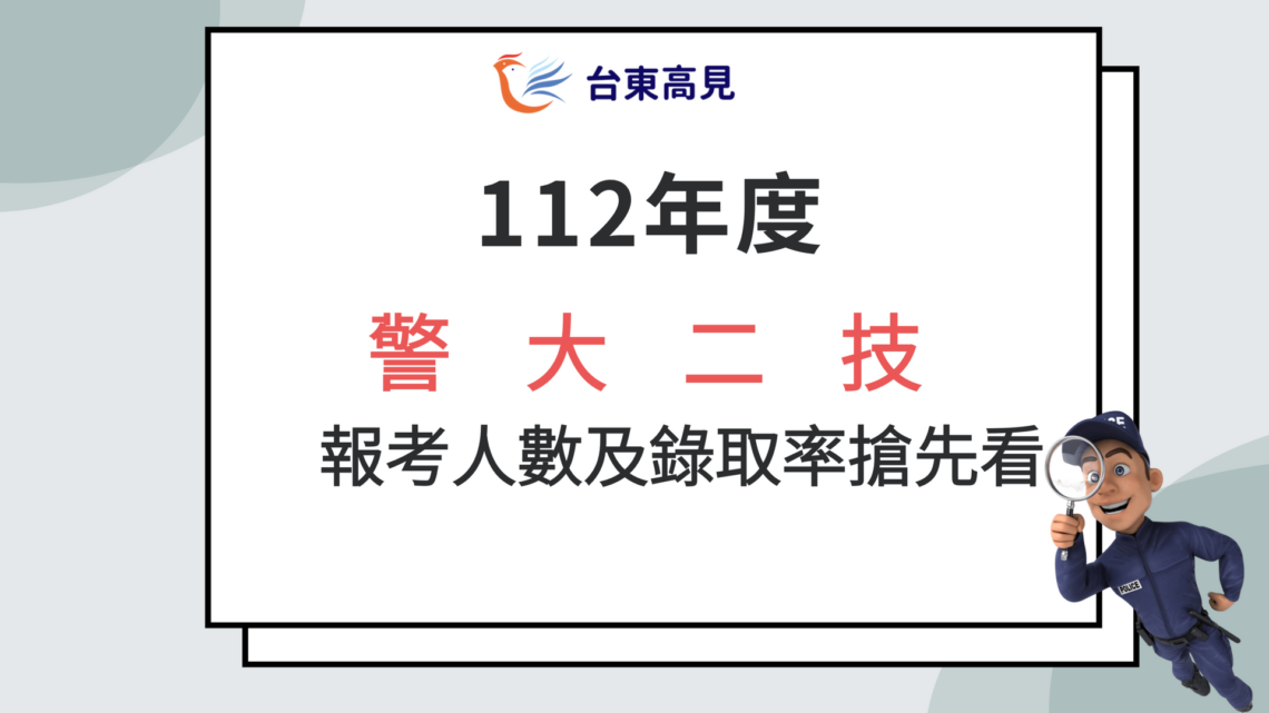 112警大二技報考人數及錄取率